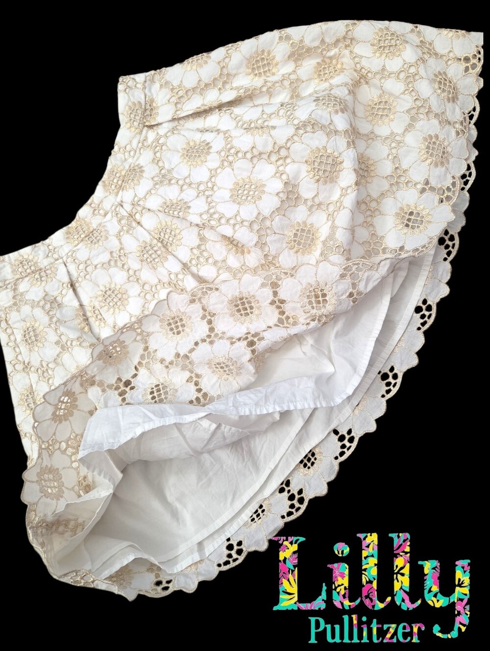 *1685 Lilly Pulitzer metalic dressy skirt Women size 2